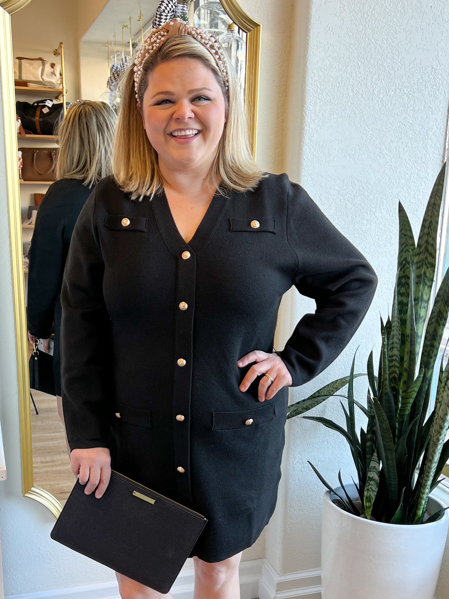 "We'll Always have Paris" Black Sweater Dress