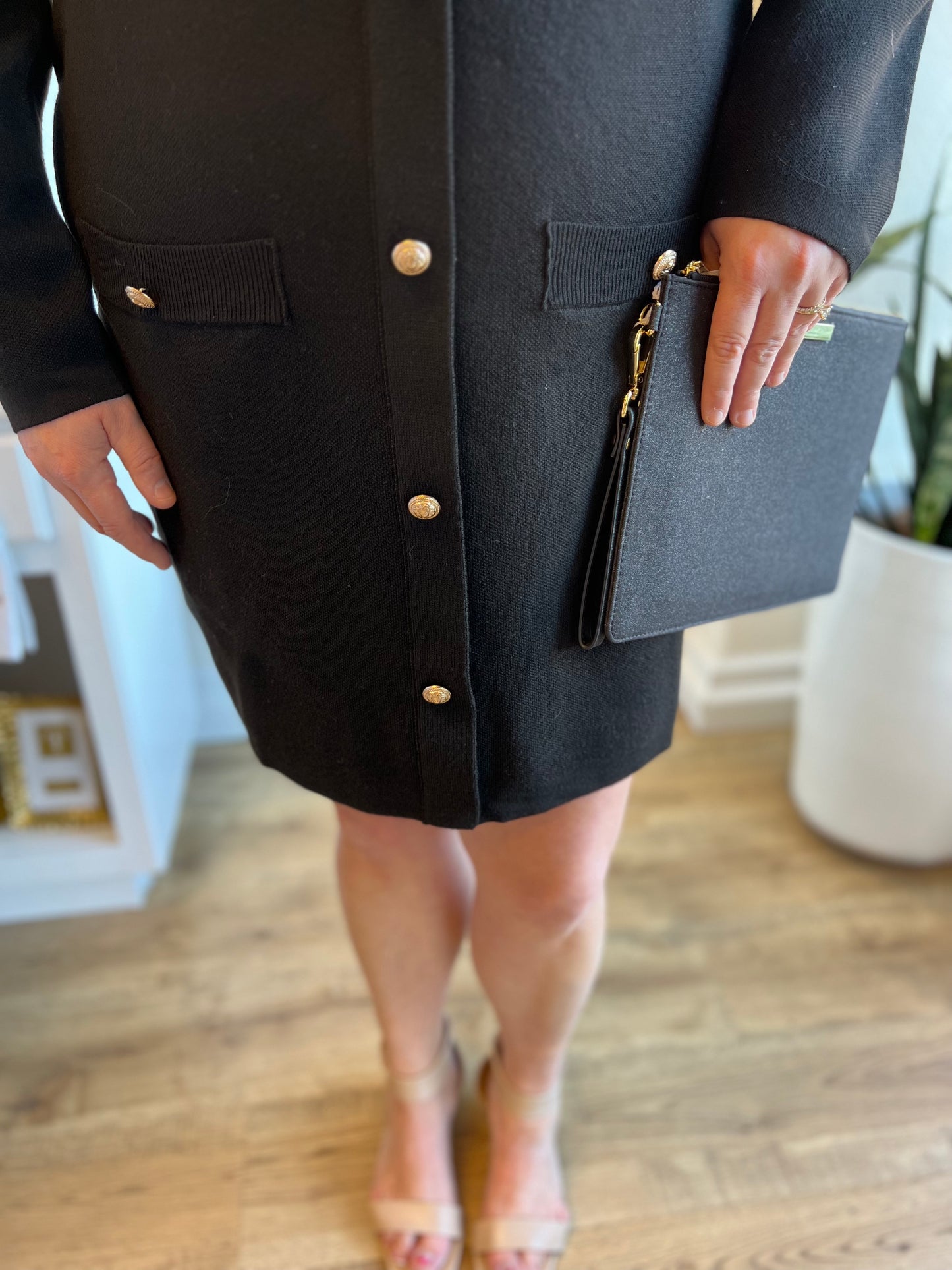 "We'll Always have Paris" Black Sweater Dress