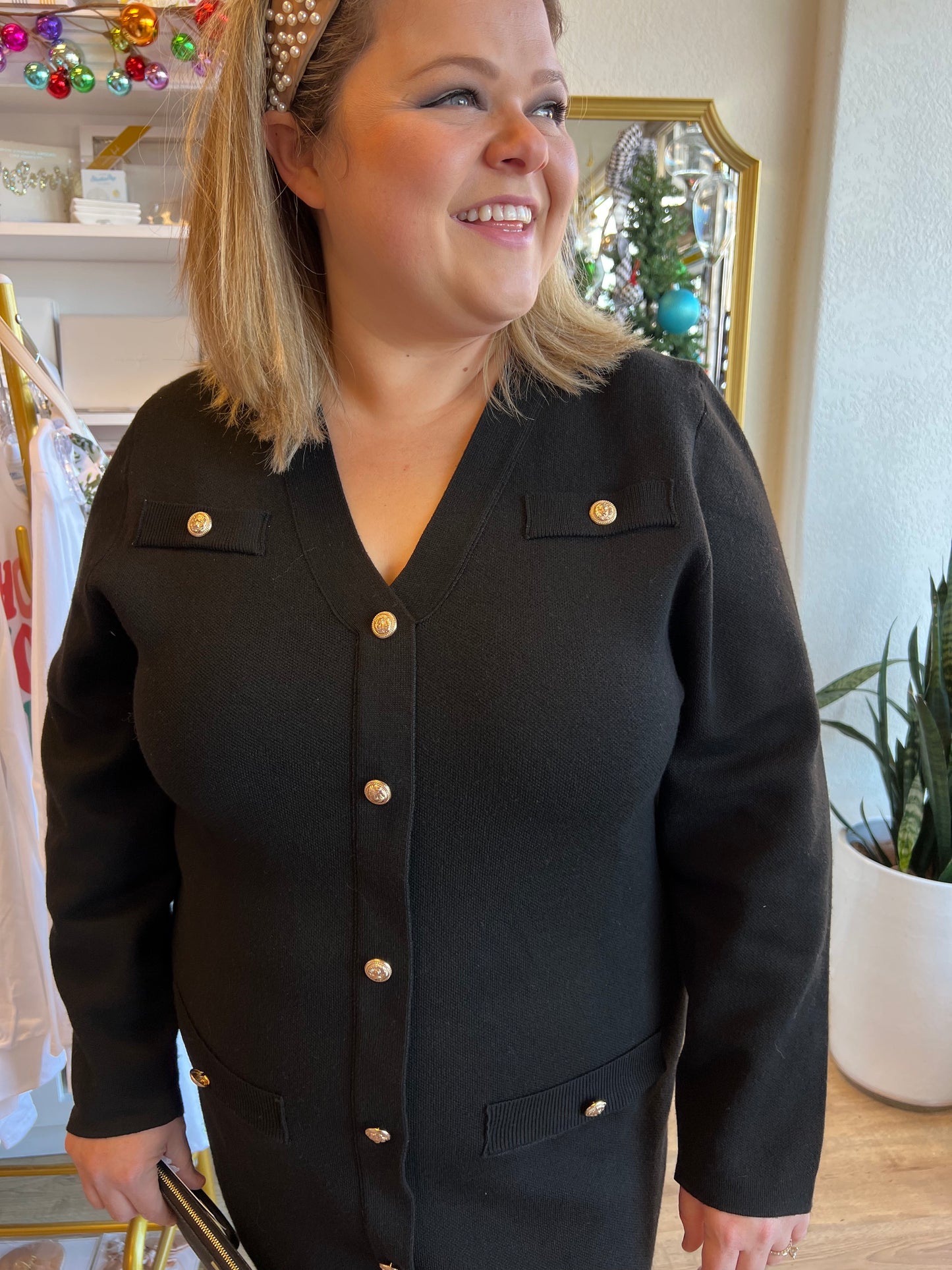 "We'll Always have Paris" Black Sweater Dress