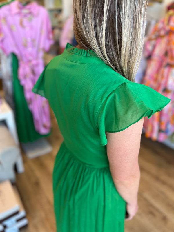 "Brunch by the Bay" Green Maxi Dress