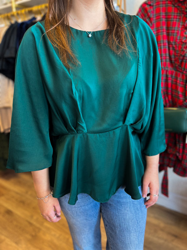 "Sophisticated Presence" Plus Size Peplum Top