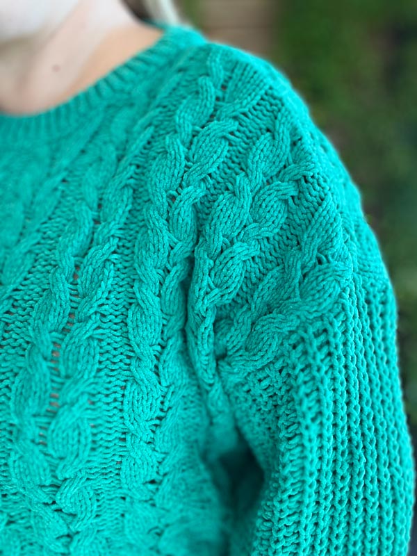 "The Snuggle is Real" Curvy Green Cable Knit Sweater