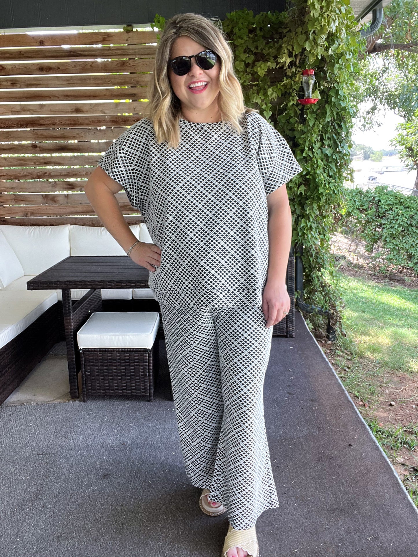 Like a Diamond Plus-Size Black & White Set
