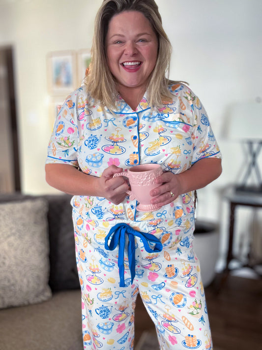 No Talky Before Coffee Brunchin' Pajama Pant Set
