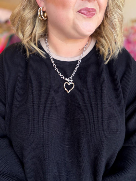 Isn't She Lovely Silver Heart Necklace