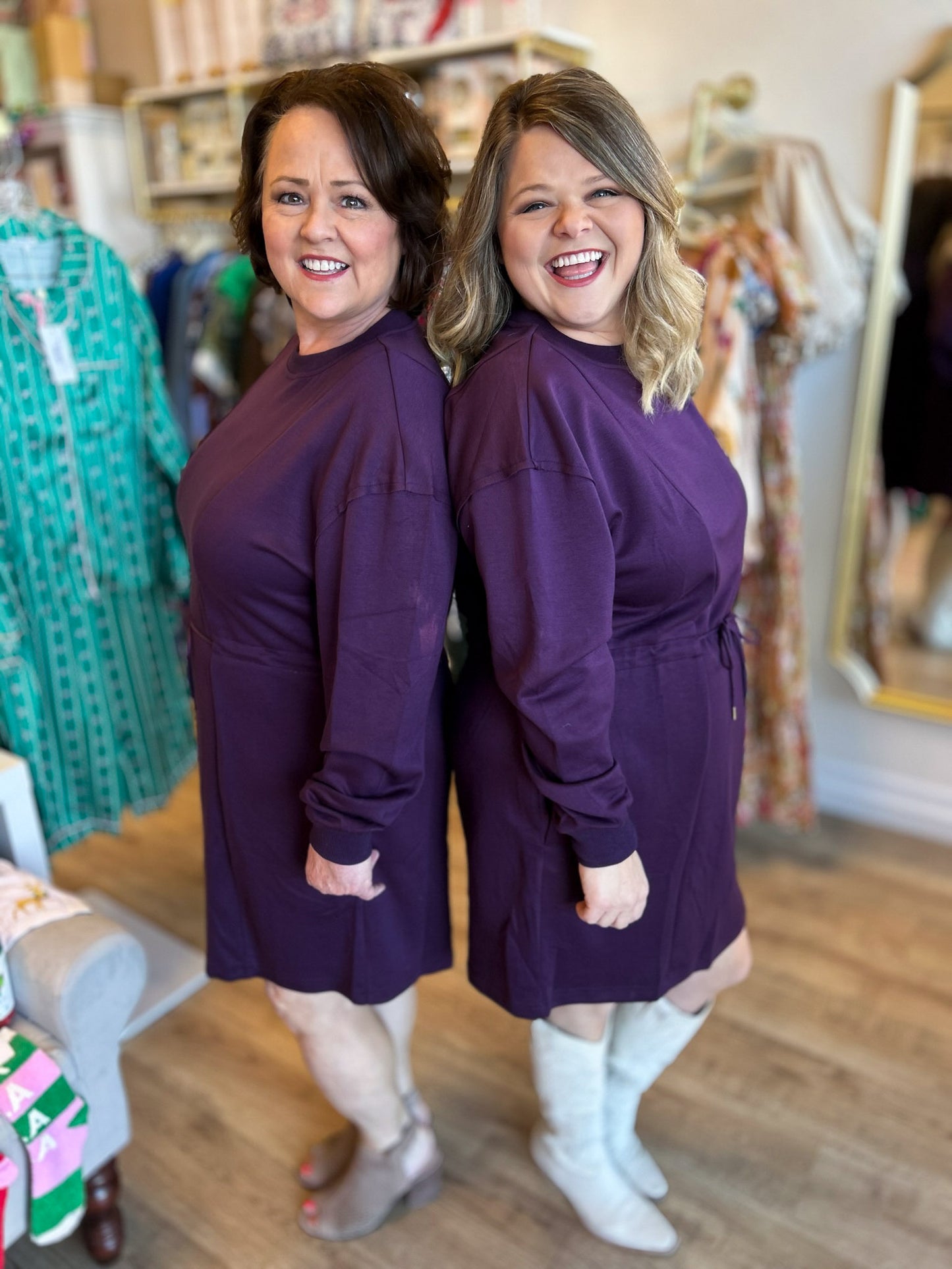 Plum Perfection Curvy Knit Mini Dress