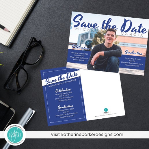 "Save the Date" Graduation Invitation Postcard
