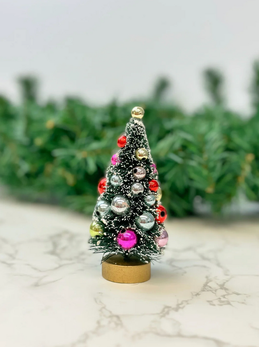 Mini Colorful Ornament Trees (Set of 4)