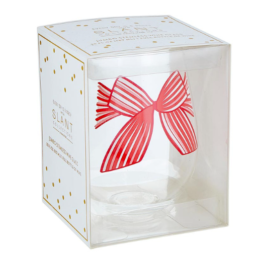 "Bow What Fun" Jumbo Wine Glass