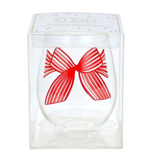 "Bow What Fun" Jumbo Wine Glass