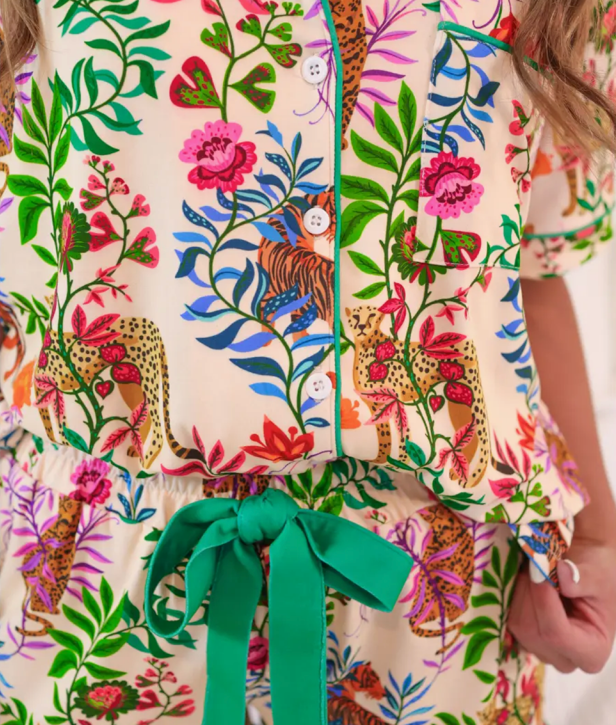 Jungle Oasis Ruffle Pajama Set