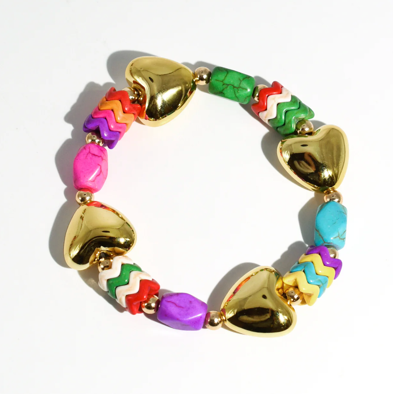 Heart Pop Colorful Stretch Bracelet