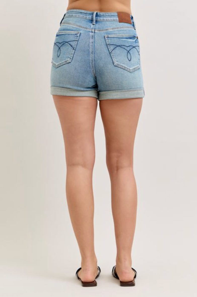 Judy Blue Plus-Size Light Wash Shorts