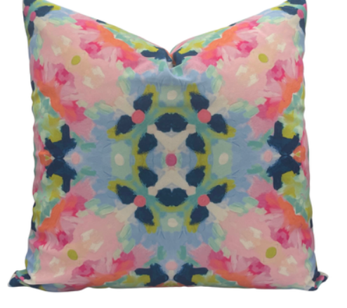 Abstract Navy Patterned Pillow Cover