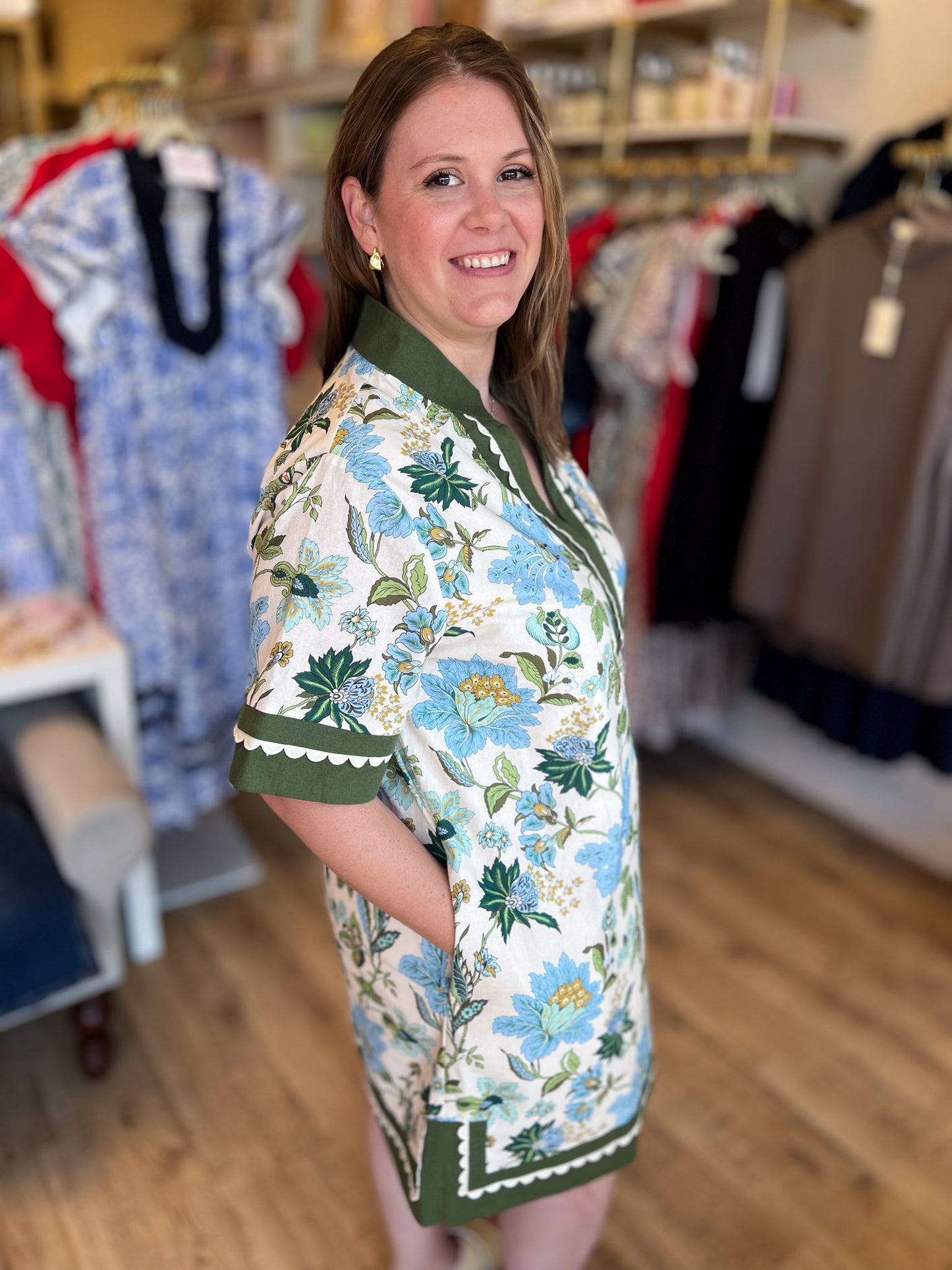 September Sunrise Curvy Ecru Tapestry Dress