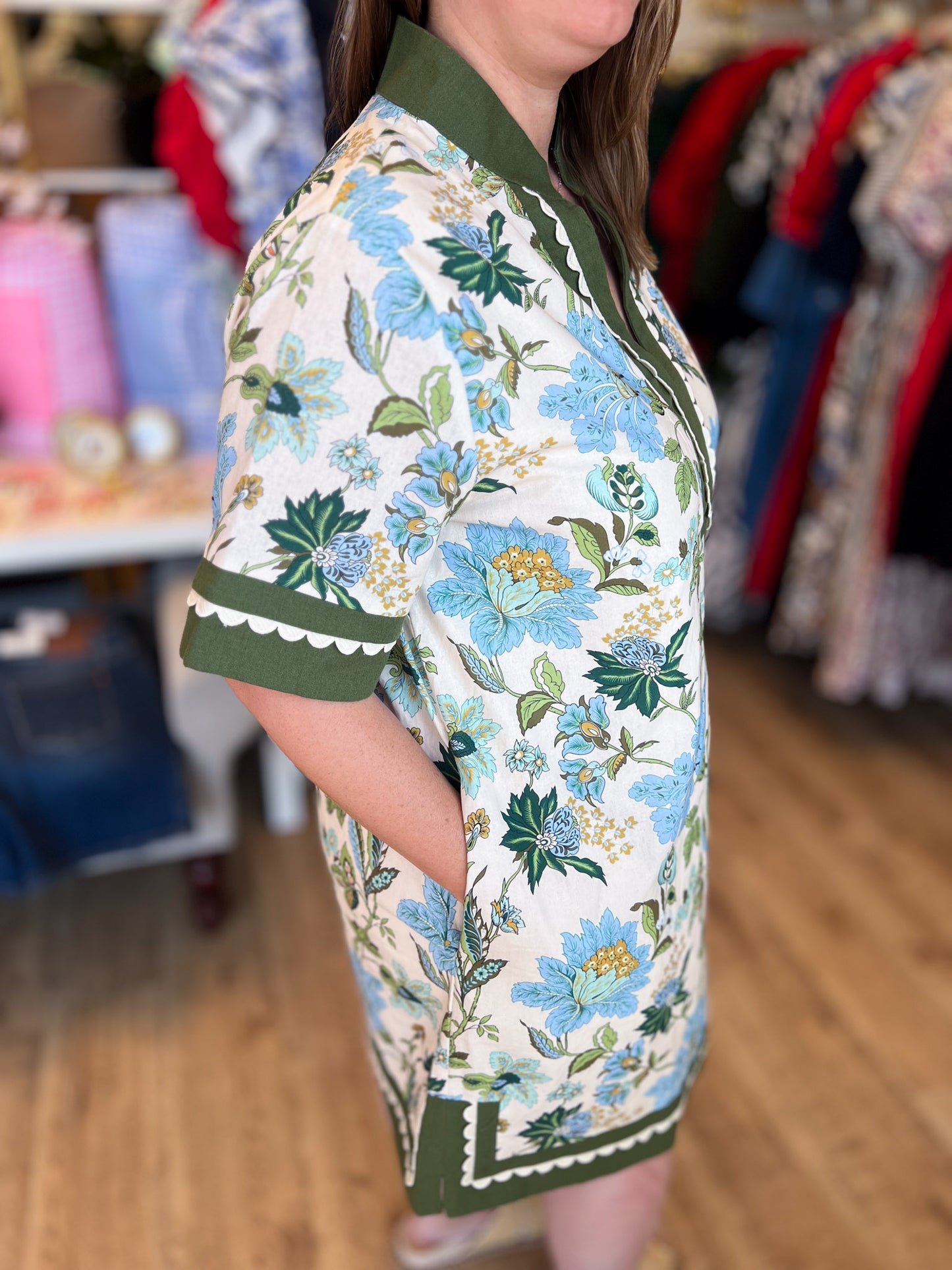 September Sunrise Curvy Ecru Tapestry Dress