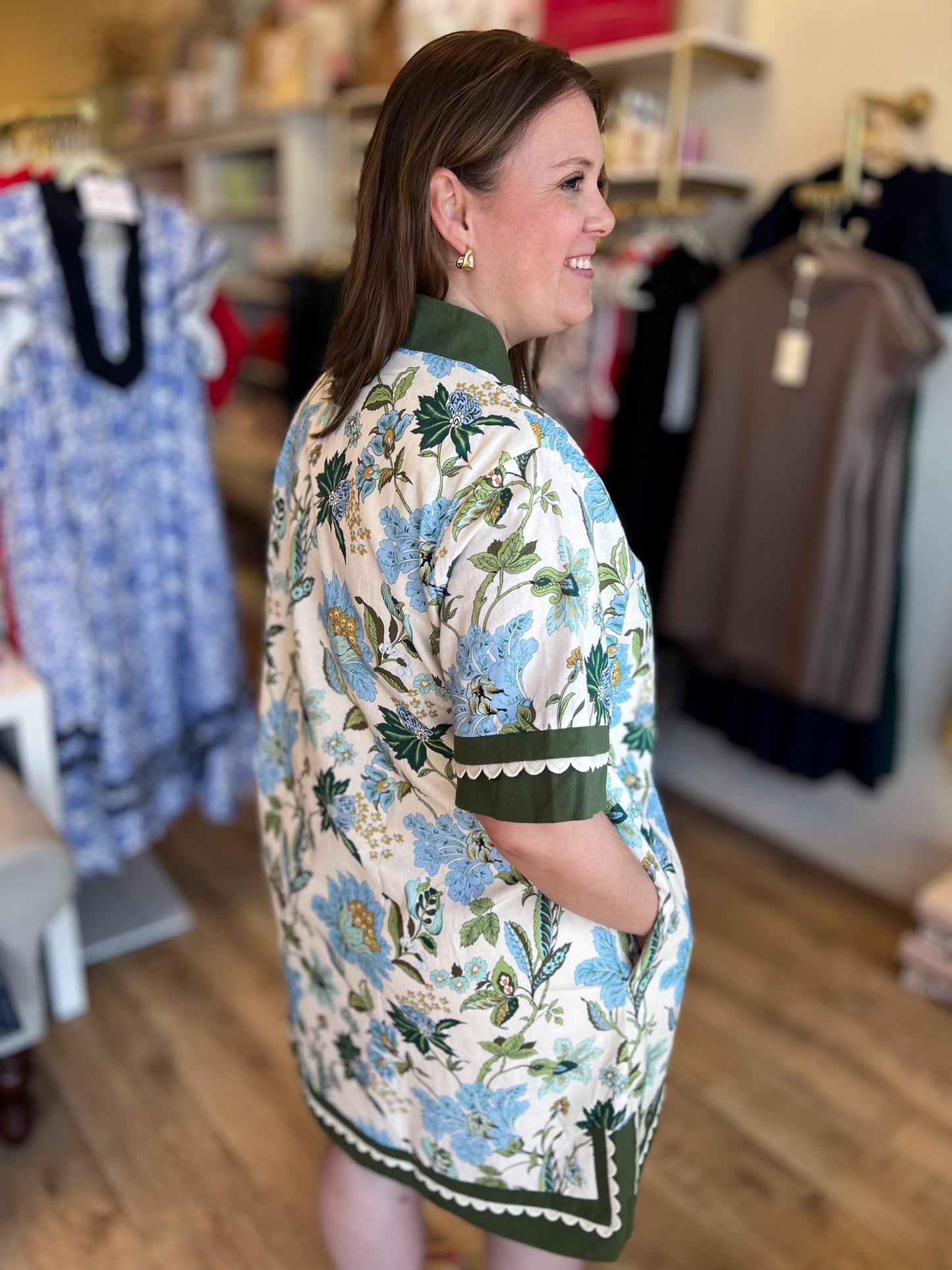 September Sunrise Curvy Ecru Tapestry Dress