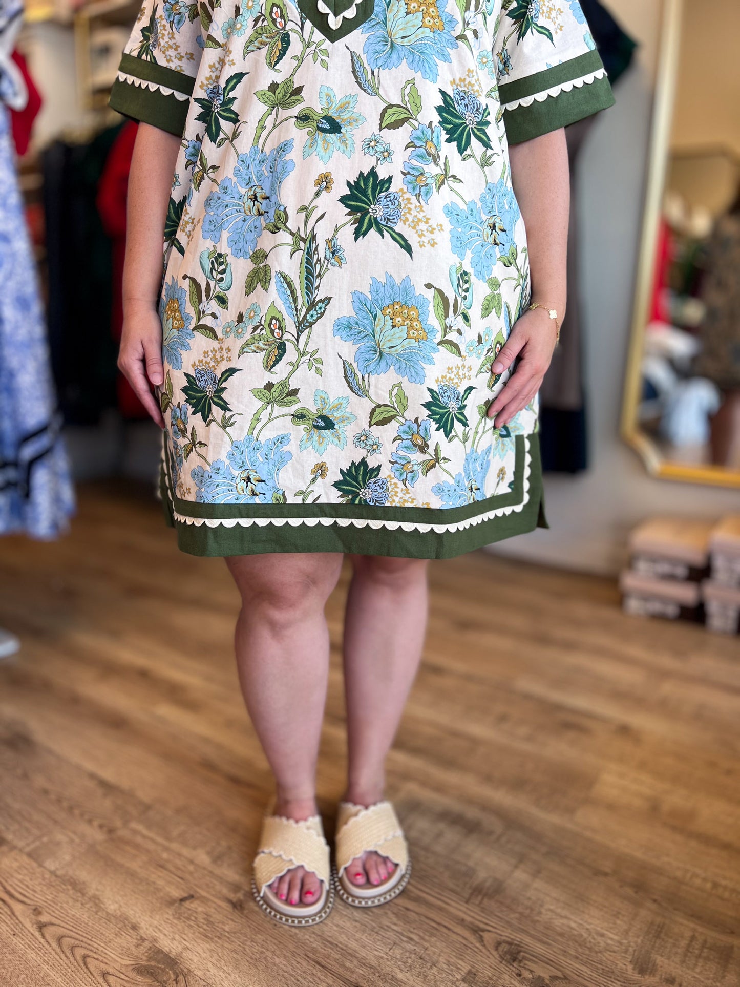 September Sunrise Curvy Ecru Tapestry Dress
