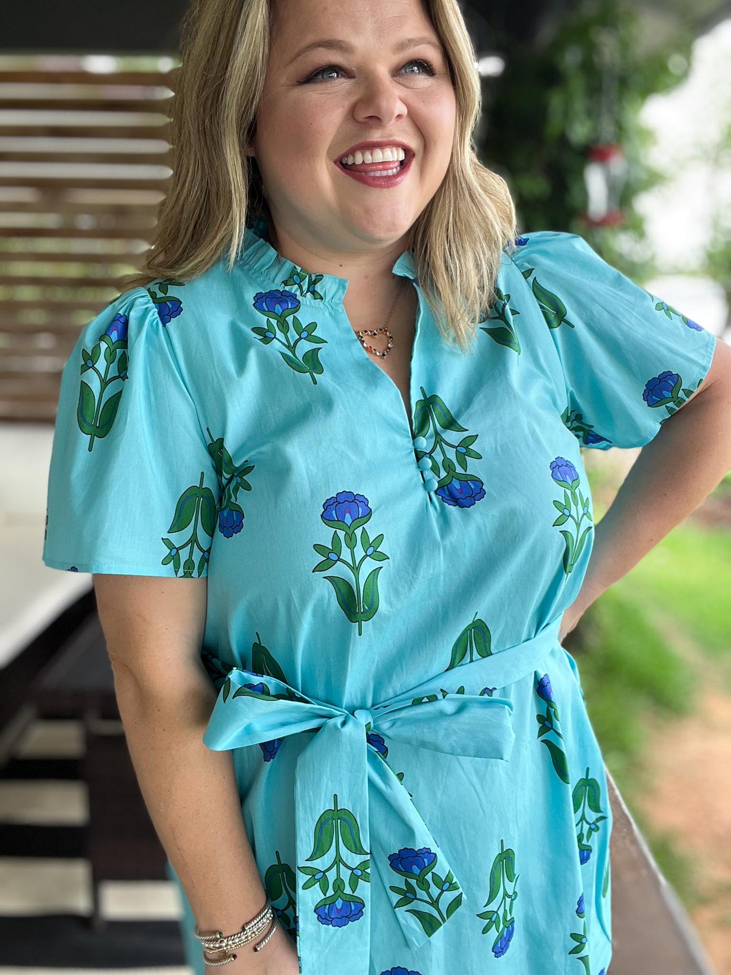 Sunlit Society Plus-Size Floral Dress