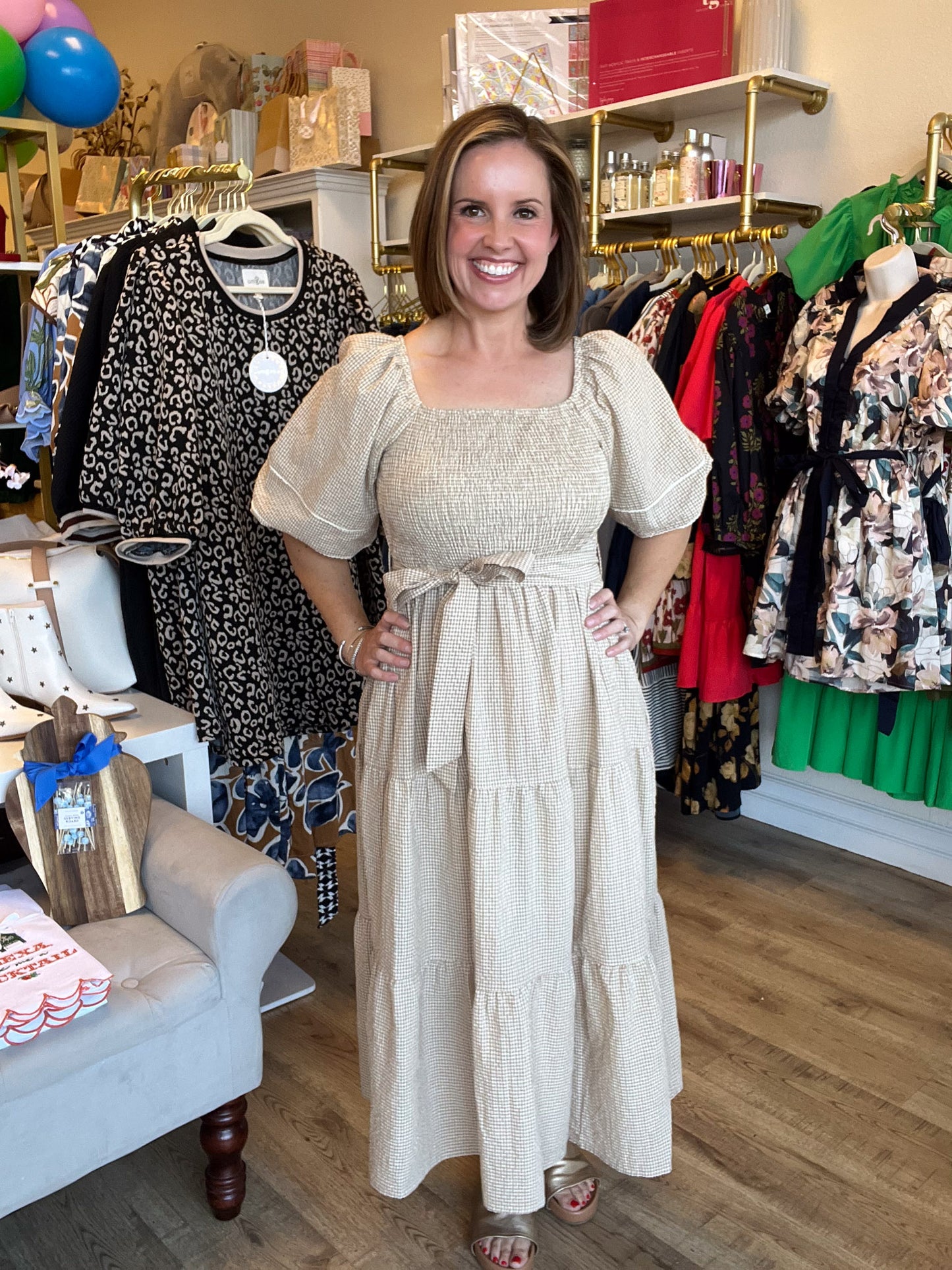 Thankful for You Plus-Size Plaid Midi Dress