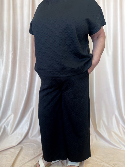 Thyme for Cooler Temps Plus-Size Black Textured Set