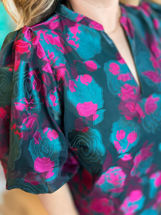 Visions of Sugarplums Plus-Size Jacquard Top