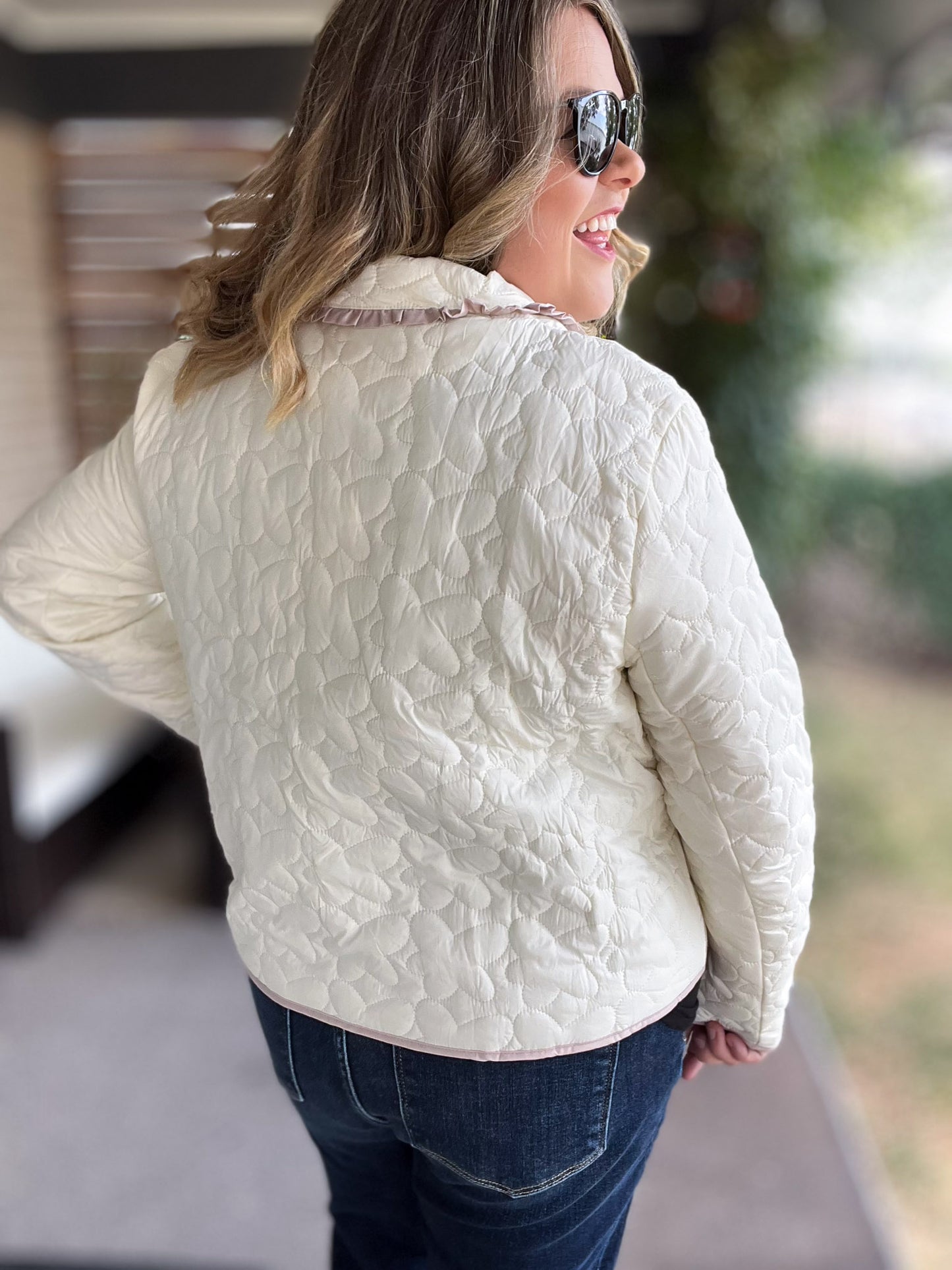 Whiskey Sour Curvy Cropped Quilted Jacket