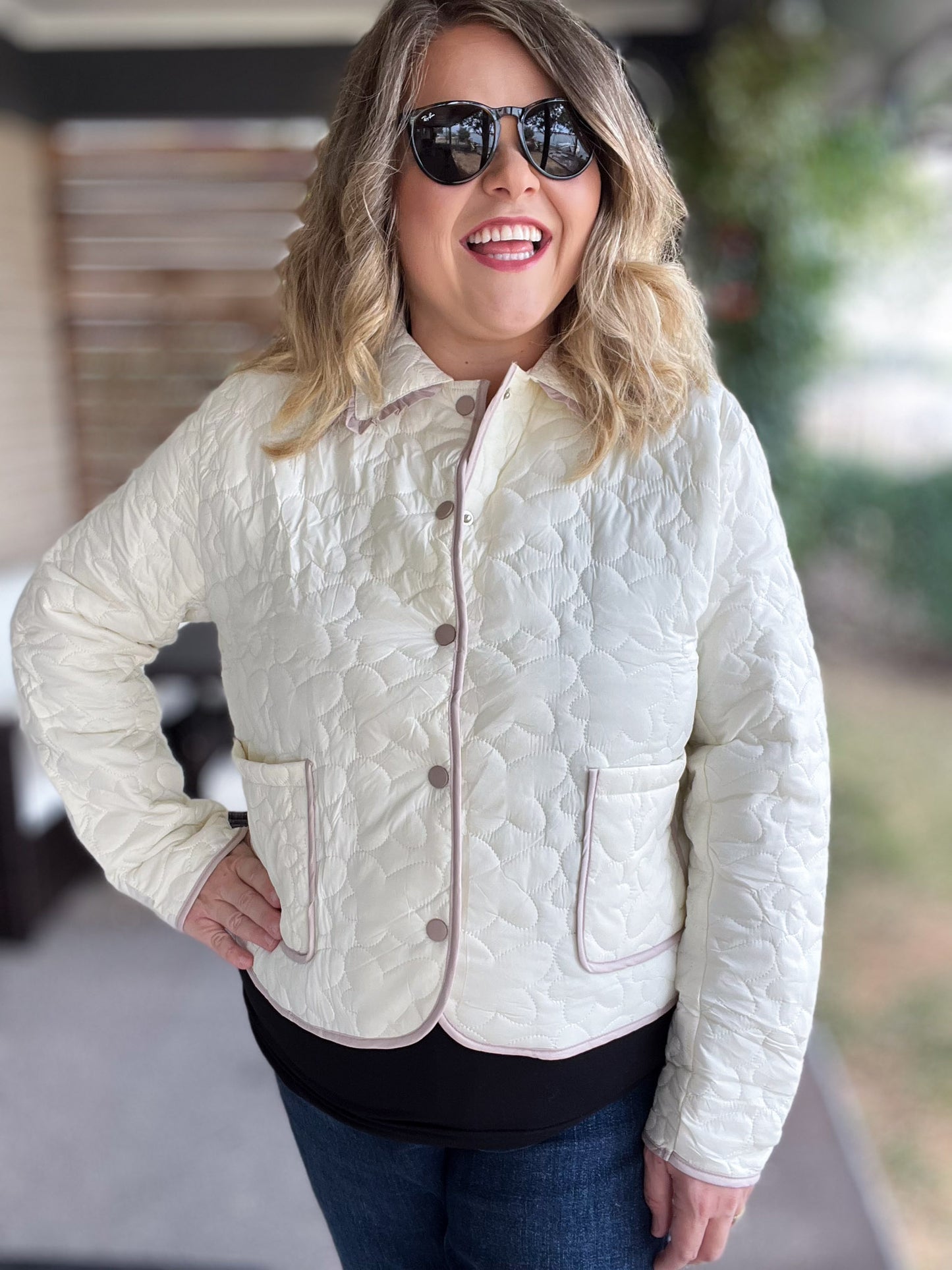 Whiskey Sour Curvy Cropped Quilted Jacket