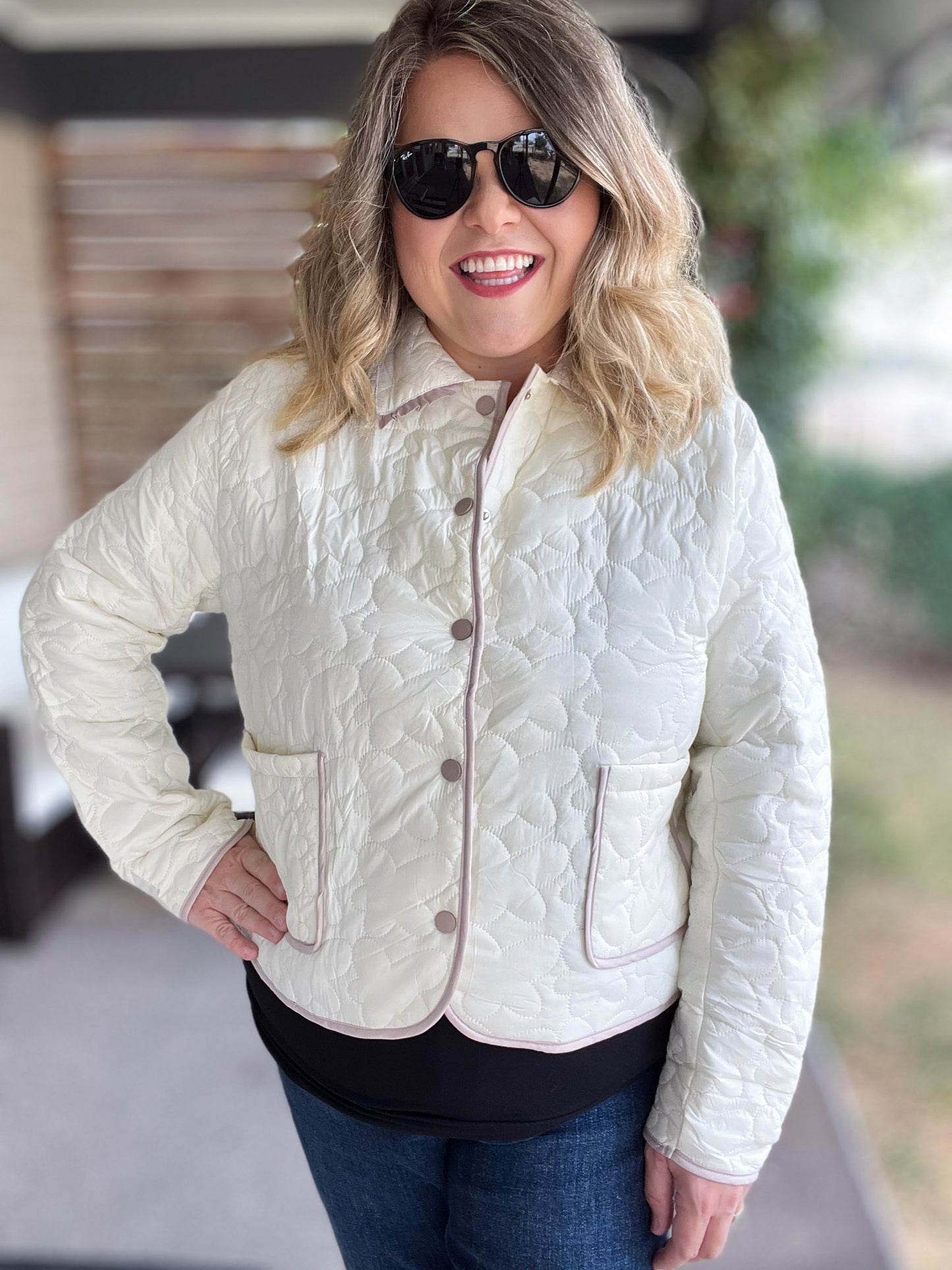 Whiskey Sour Curvy Cropped Quilted Jacket