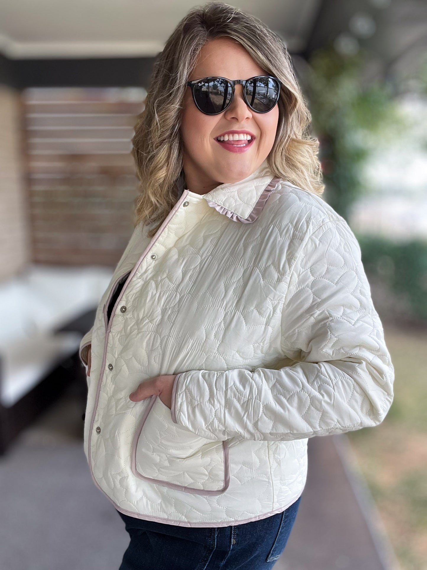 Whiskey Sour Curvy Cropped Quilted Jacket