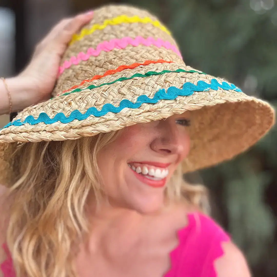 Colorful Raffia Bucket Hat