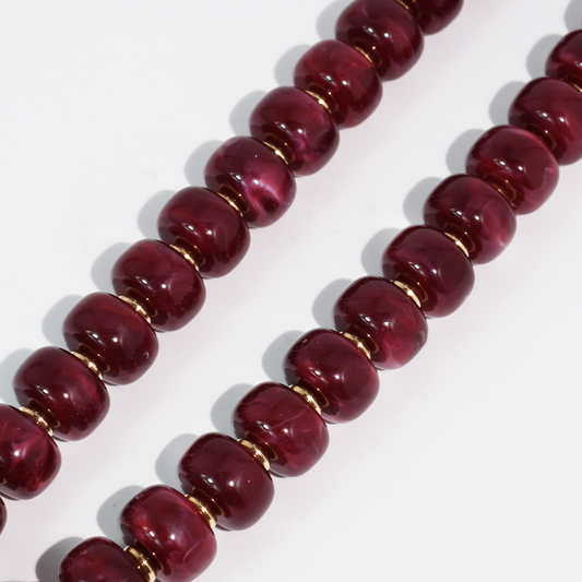 Beloved Burgundy Heart Necklace