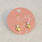 Sparkle Over Heart Stud Earrings