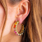 Elise Colorful Gem Hoop Earrings