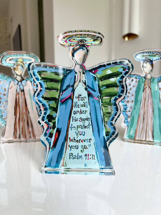 "To Protect You Angel" acrylic shelfie: Large