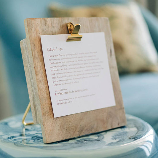 “When I Rise & Rest Give Me Jesus” Wooden Clipboard