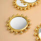 Astra Beaded Gold Mirror Coasters