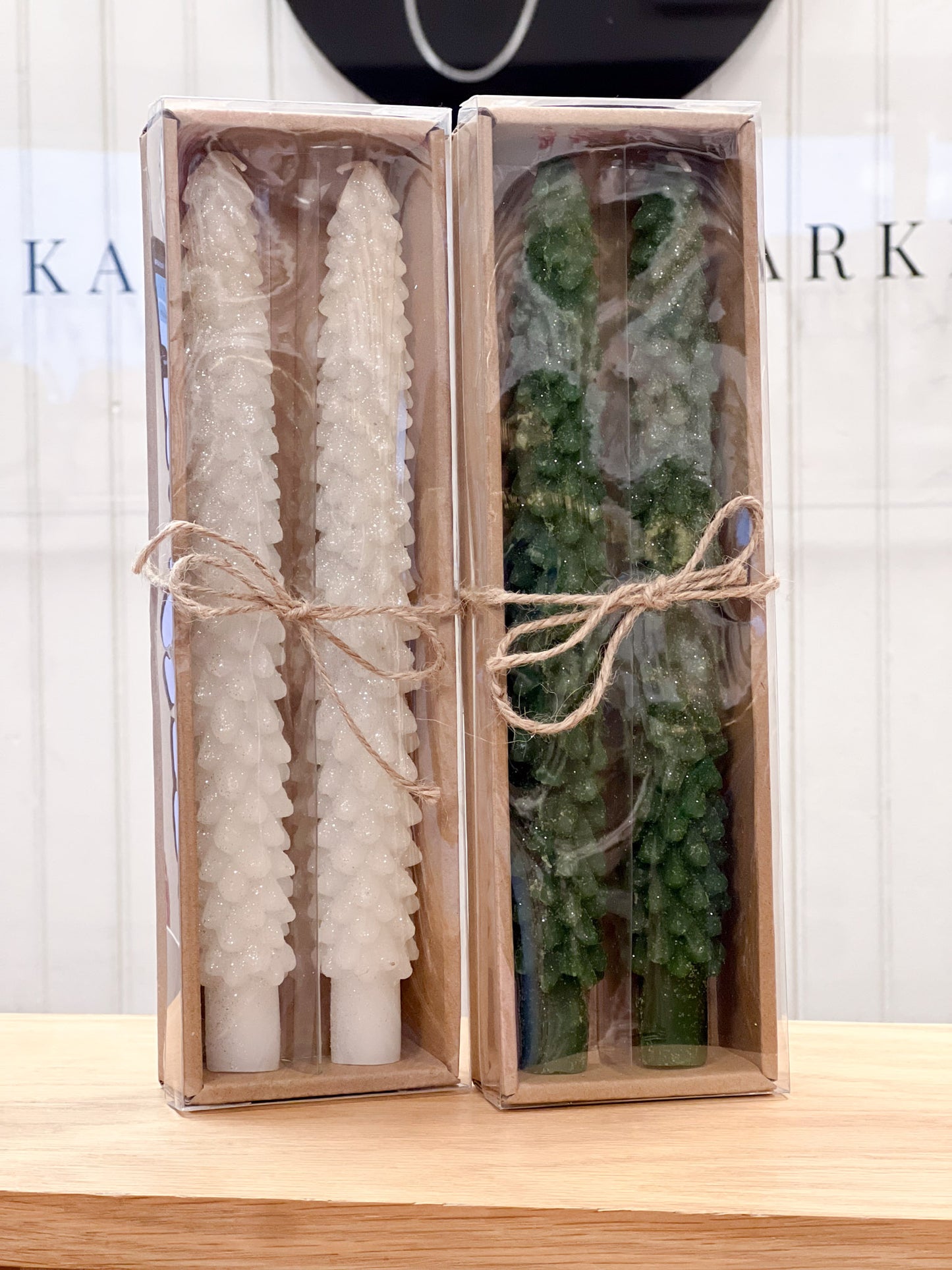 10” Tree Taper Candle Boxed Set of 2