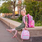 "Just Hanging Out" Girls' Pink Floral Sloth Backpack
