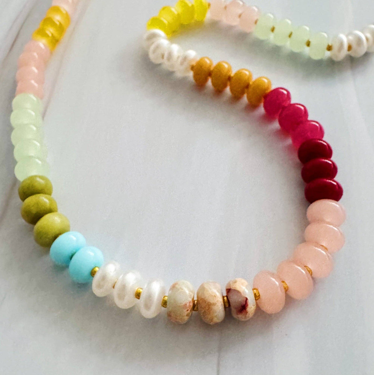 Garden Bloom Mixed Beaded Necklace