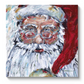 12” x 12” Red Santa on Canvas