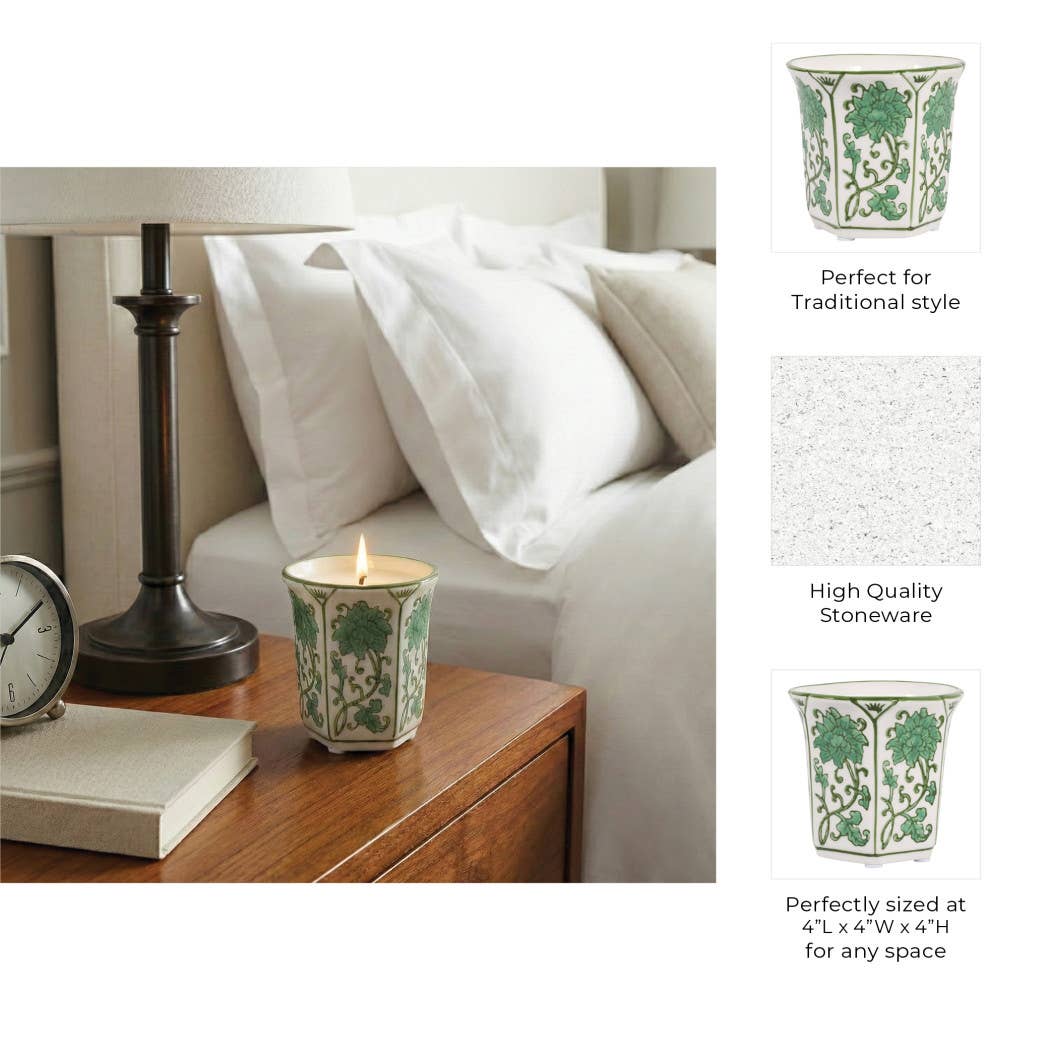 Lavender Verbena Green Chinoiserie Candle