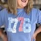 1776 Stars & Gingham Curvy Tee