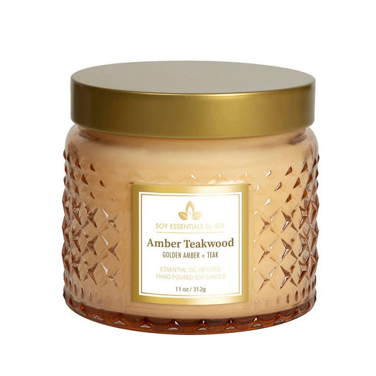 Amber Teakwood Soy Candle