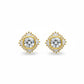 Radiant Crown Stud Earrings