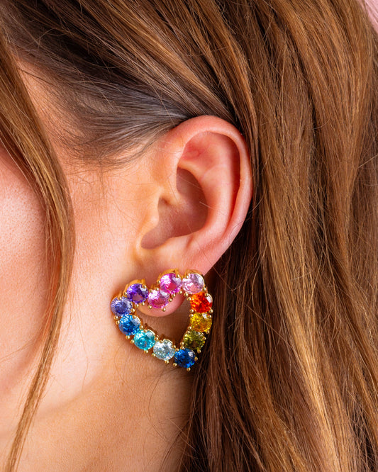 Colorful Heart Earrings