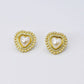 Dreamy Hearts Pearl Stud Earrings