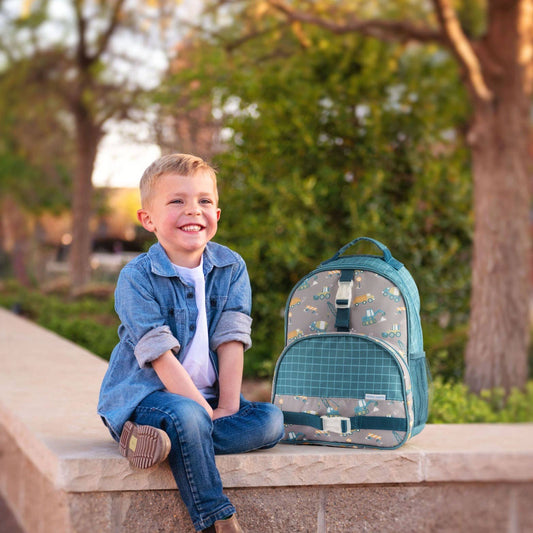"Little Buckaroo" Blue Gingham Boys' Backpack