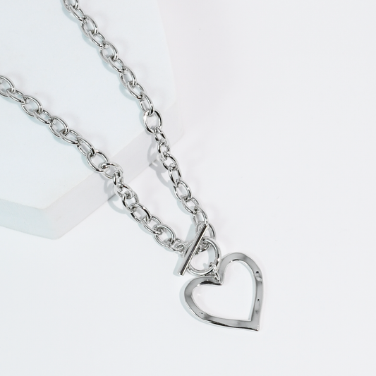 Isn't She Lovely Silver Heart Necklace