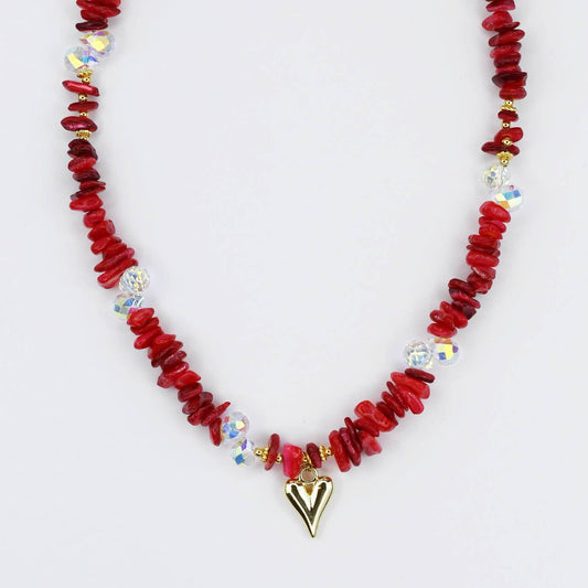 Hidden Treasure Red Gemstone Necklace
